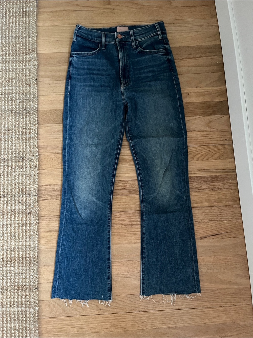 MOTHER Hustler Ankle Fray Jeans